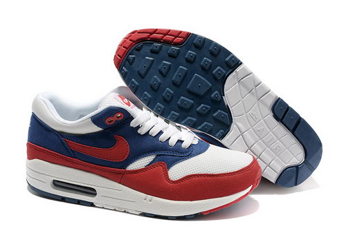 Nike Air Max 1 Unisex Blue Red Running Shoes Outlet